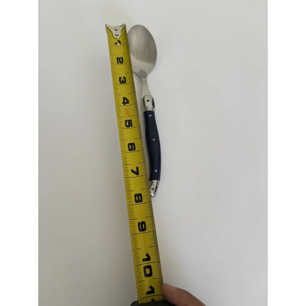 Laguiole Style Navy Blue Stainless Steel Spoon 1pc